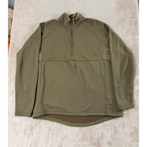 Sekri PCU Level 2 Grid Fleece 1/4 Zip Shirt Brown M Thermal Waffle L/S EUC